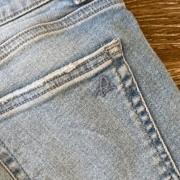 DL1961 Florence Instasculpt Cropped Clifton Jeans Distressed Light Wash - Picture 8 of 11